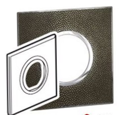 Mặt che 2 mod – nhân tròn – BS – Wenge Style – 575615 Legrand