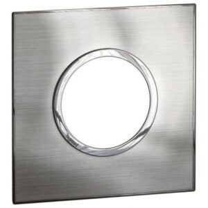 Mặt che 2 mod – nhân tròn – BS – Inox – 575616 Legrand