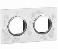 Mặt che 2 x 2 mod – nhân tròn – Tattoo – 576138 Legrand