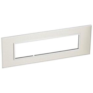 Mặt che 8 mod + khung đỡ – Inox – 576706 Legrand