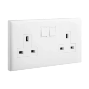 Ổ cắm đôi 3 chấu chuẩn Anh có công tắc 13A có đèn | 618047 Legrand