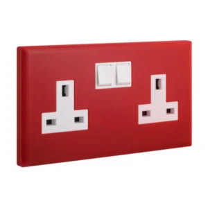 Ổ cắm đôi 3 chấu chuẩn Anh có công tắc 13A có đèn | 618049 Legrand