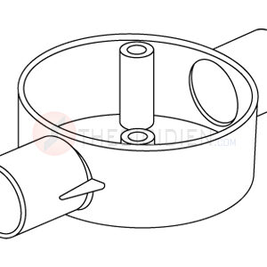 Hộp nối 2 đường thẳng, ống Ø32, hộp Ø75 – 656545 Legrand