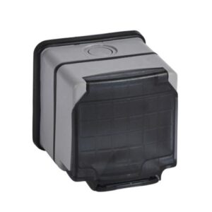 Adaptor Mosaic – Plexo 66 – 3 modules – semi transparent lid – grey – 684638 Legrand
