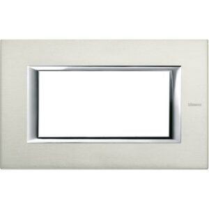 Mặt che Bticino Axolute 4M nhôm xước HA4804XC Legrand
