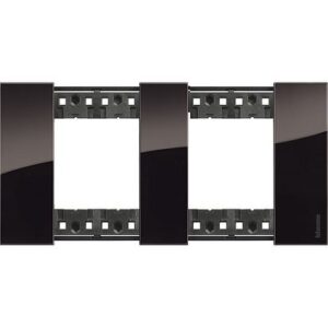Mặt công tắc Bticino Living Now 2x2P 71mm màu night KA4802M2DG Legrand