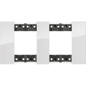 Mặt công tắc Bticino Living Now 2x2P 71mm màu kem KA4802M2DW Legrand