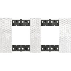 Mặt công tắc Bticino Living Now 2x2P 71mm màu pixel KA4802M2MW Legrand