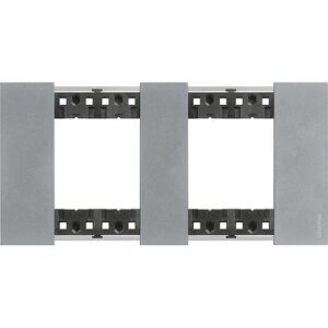Mặt công tắc Bticino Living Now 2x2P 71mm màu Moon KA4802M2NW Legrand