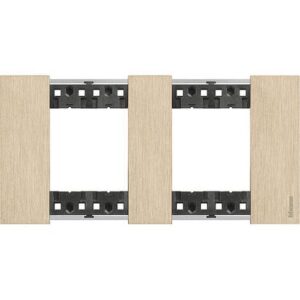 Mặt công tắc Bticino Living Now 2x2P 71mm màu vàng KA4802M2ZW Legrand