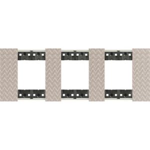 Mặt công tắc Bticino Living Now 2x3P 71mm màu optic KA4802M3MM Legrand
