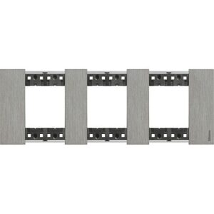 Mặt công tắc Bticino Living Now 2x3P 71mm màu thép KA4802M3ZG Legrand