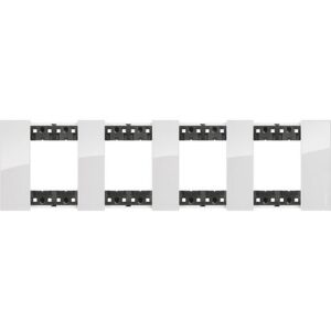Mặt công tắc Bticino Living Now 2x4P 71mm màu kem KA4802M4DW Legrand