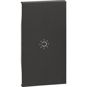 Mặt che Bticino Living Now với biểu tượng đèn 2 module màu đen KG01M2A Legrand