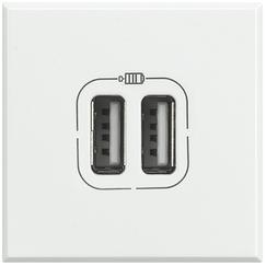 Ổ cắm sạc đôi USB màu trắng | HD4285C2 Legrand