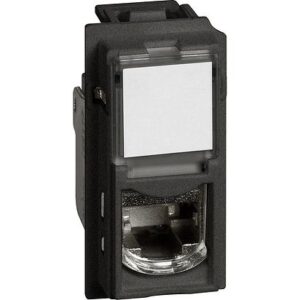 Ổ cắm máy tính Bticino Living Now RJ45 Cat6 UTP 1 module màu đen KG4279C6 Legrand