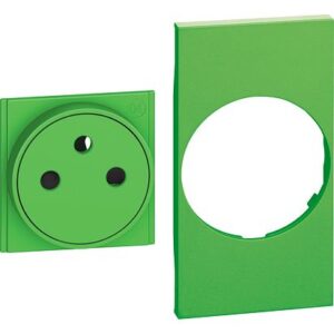 Mặt che + mặt viền cho ổ cắm Living Now K4142A 2 module màu xanh lá KV55F Legrand