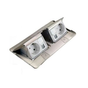 Hộp âm sàn 6 module, mặt nhôm (2×3)- 054012 Legrand