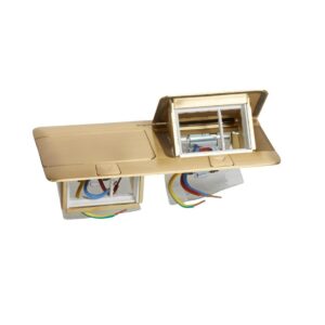 Hộp âm sàn 6 module, mặt đồng thau (2×3)- 054017 Legrand