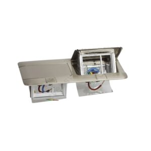 Hộp âm sàn 6 module, mặt thép không gỉ (2×3) – 054022 Legrand