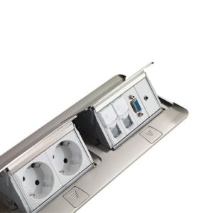 Hộp âm sàn 8 module, mặt thép không gỉ (2×4) – 054022 Legrand