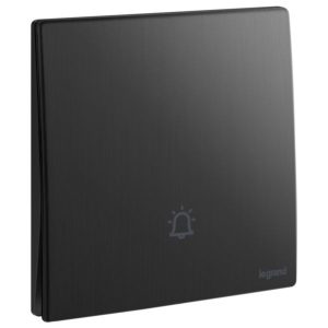 Nút nhấn chuông Mallia Senses 1 gang 10A – Mặt đen xước | 281040BB Legrand