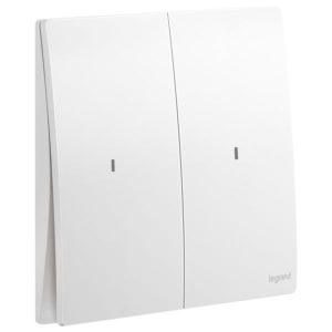 Nút nhấn đôi có đèn LED 10A Mallia Senses | 281058 Legrand