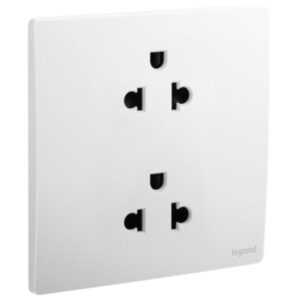 Ổ cắm đôi 3 chấu 16A chuẩn Âu-Mỹ Mallia Senses | 281104 Legrand