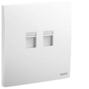Ổ cắm mạng đôi RJ45 Cat. 6 STP Mallia Senses 281158MW Legrand