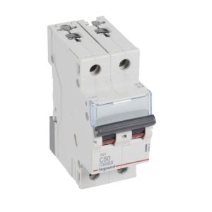 MCB Legrand TX3 2P 50A – Đường Cong C – Ngắt Mạch 10kA | 404210 Legrand