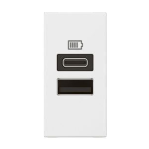 1 module USB 2 cổng A+C – 3A- 15W – White | 571688 Legrand