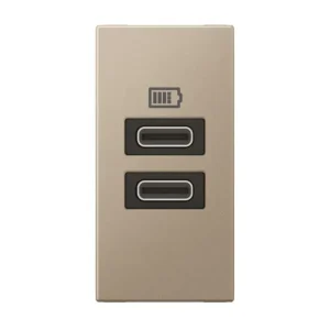 1 module USB two ports C+C – 3A-15W – Champagne | 571694 Legrand