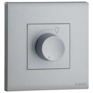 Công Tắc Dimmer Obria 1 Gang 60-400W – Màu Bạc Đậm | MEC24012SL Legrand