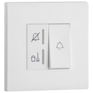Nút nhấn chuông có Đèn hiển thị yêu cầu dọn phòng + Xin đừng quấy rầy – Obria Legrand | MEC27072 Legrand