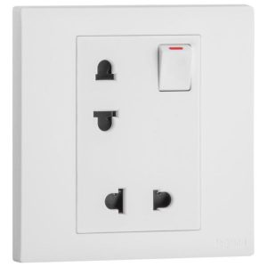 Ổ cắm đôi 2 chấu có công tắc – Obria Legrand | MEC32048 Legrand
