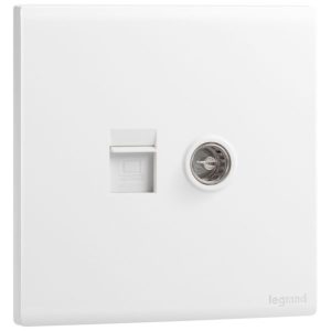 Ổ cắm TV + RJ45 Cat 6 – Obria Legrand |  MEC49020 Legrand