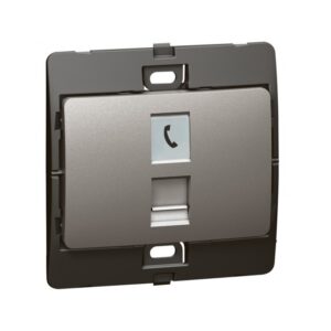 Ổ cắm điện thoại RJ11 Mallia – xám bạc – 283560 Legrand