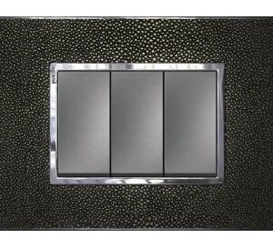 Mặt Che Leather Galuchat Với Cơ Phận Màu Xám Legrand