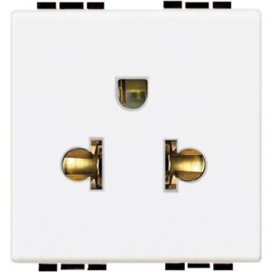 Ổ cắm đơn chuẩn Âu Mỹ 2P+E 16A – 250V – Màu Trắng | N4126 Legrand